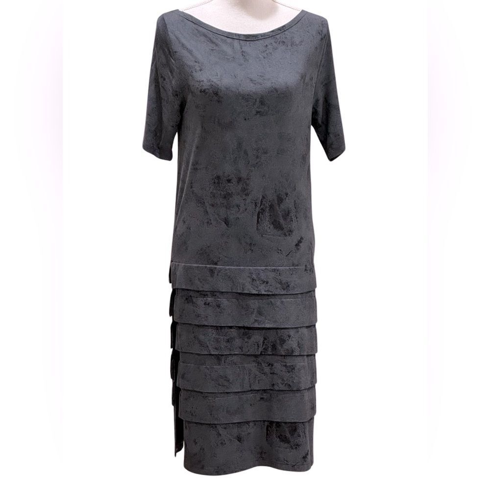 NWT Matti Mamane Tiered Layered Ruffles Long Tunic. Small. Gray.